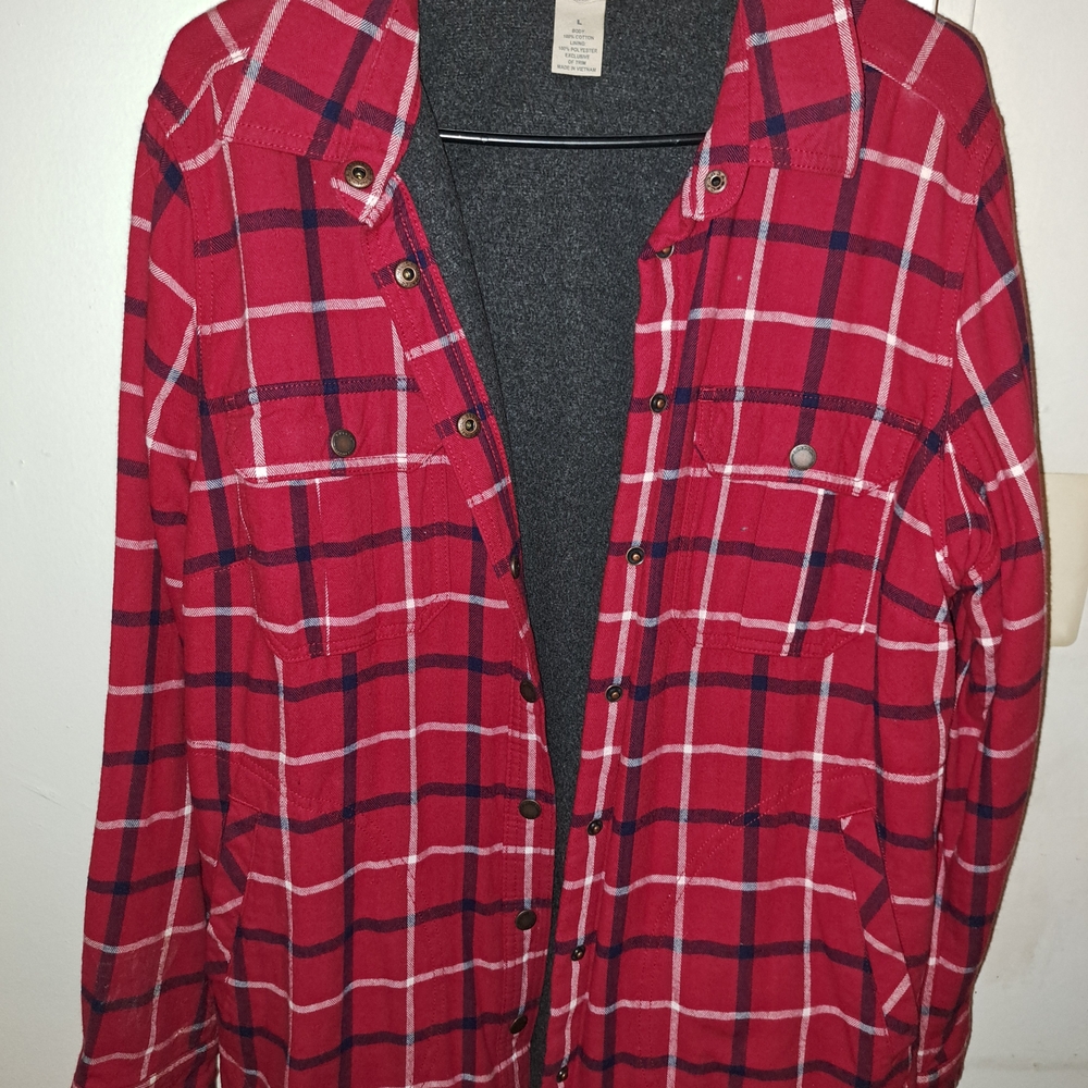 Duluth Trading Co Red Plaid Shirt